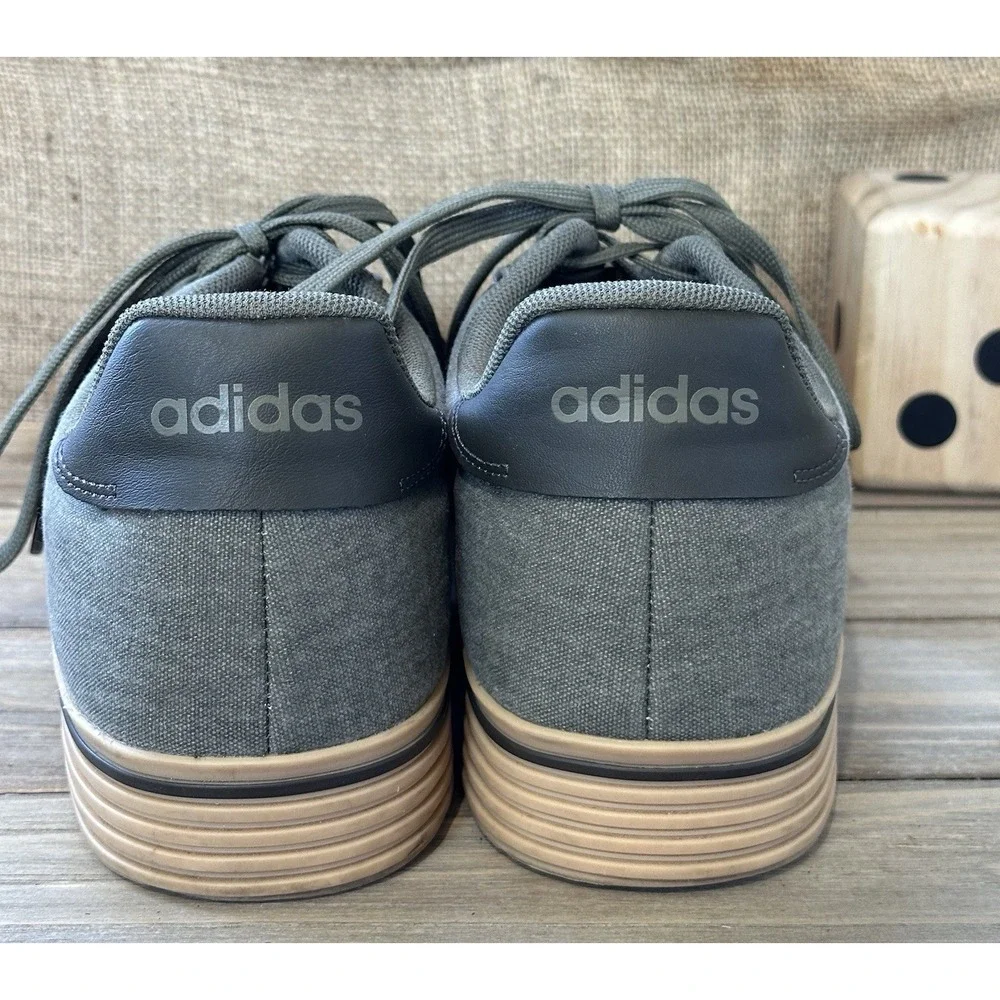 Adidas Daily Skateboarding Sneakers Shoes Athletic Gray Men's Sz 13